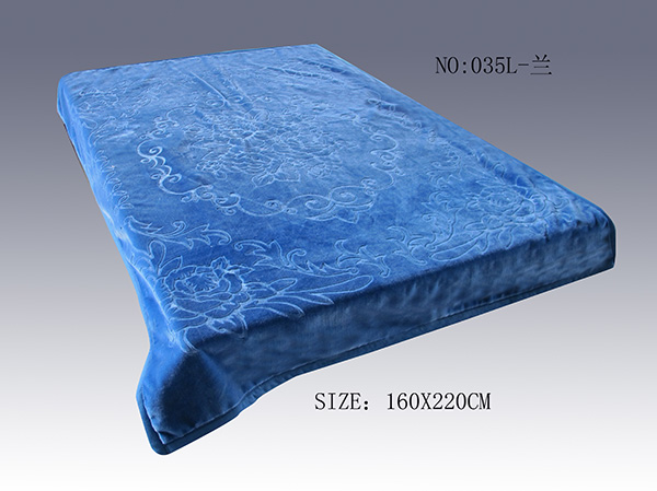 Embossed blankets 035 blue
